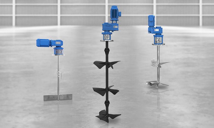 Vertical industrial agotators in Autmix Flow.